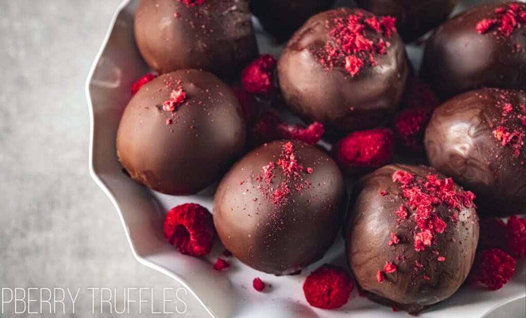 Dark Chocolate Raspberry Truffles